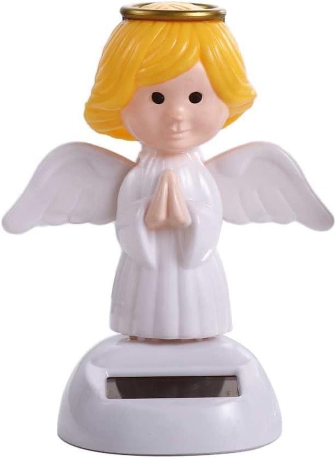 Sluswallow 1Pc Solar Powered Dancing Toys,Angel Solar Dancing Figures,Solar Powered Shaking Hand Doll Toys,for Car Decoration Window Car Dashboard Automotive Interior Accessorie Solar Power Kits Toys and Games - Image 1